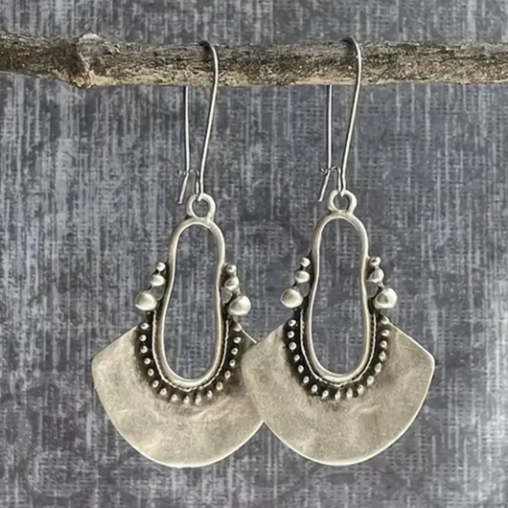 Silvertone Dangle Earrings - Picture 3 of 4